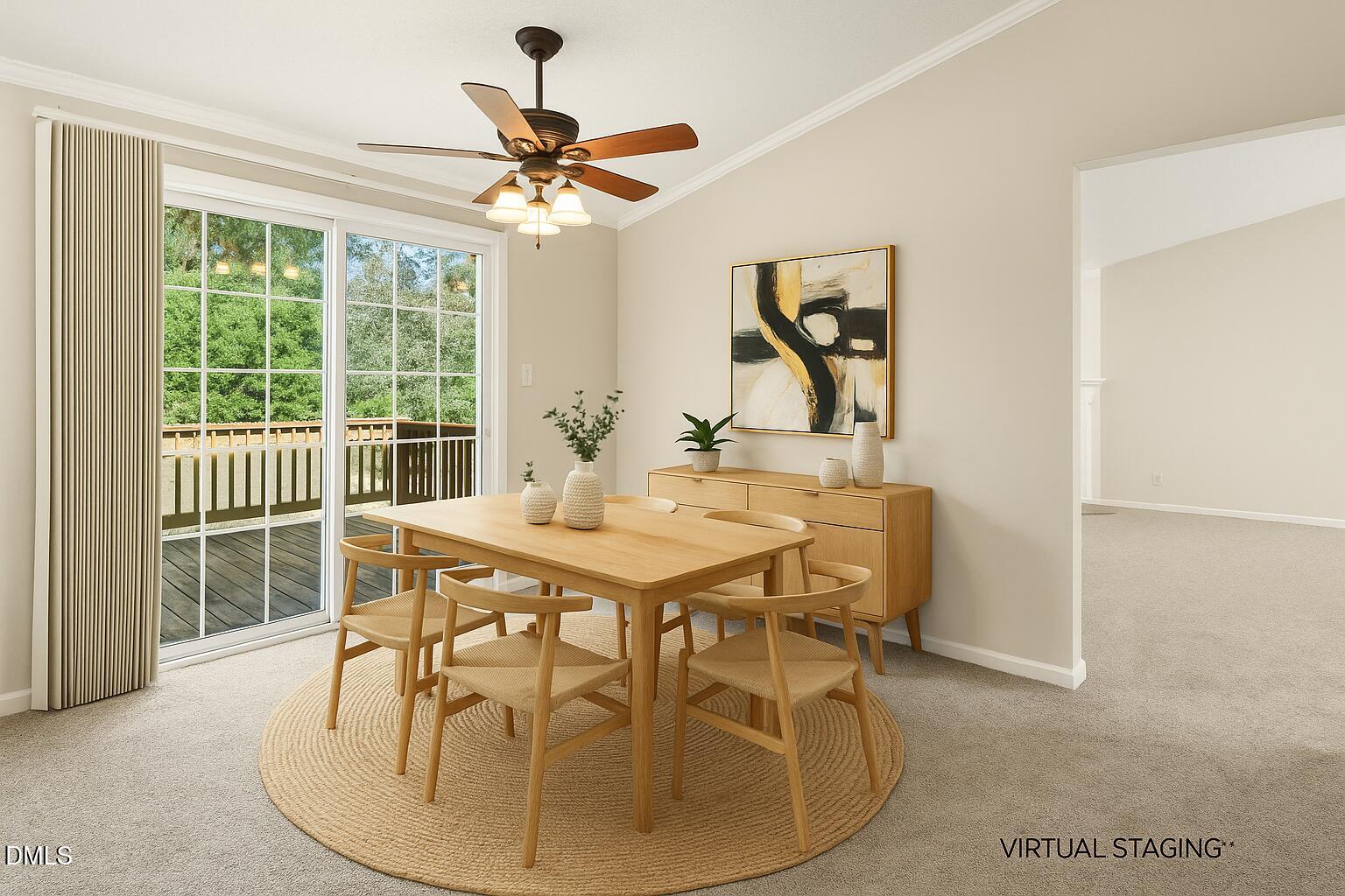 7555 Babe Ruth Trail Snow Camp, NC 27349 - Photo 5 of 38 a view of a dining room with furniture and a window