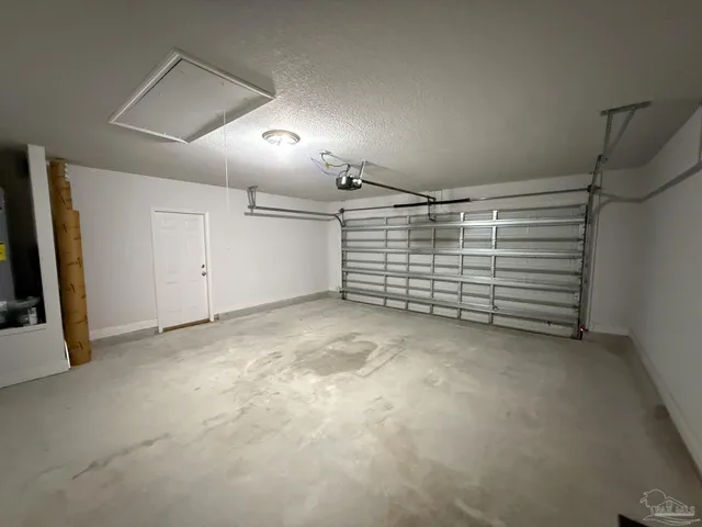 a view of a garage