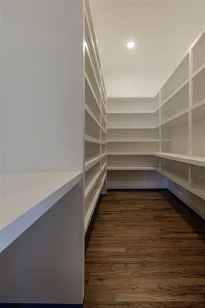 a view of room with empty racks