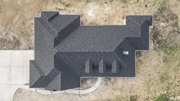 aerial view of a fireplace