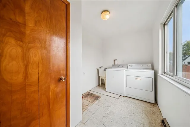 a utility room with a sink
