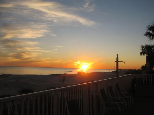a outdoor view with a sitting space