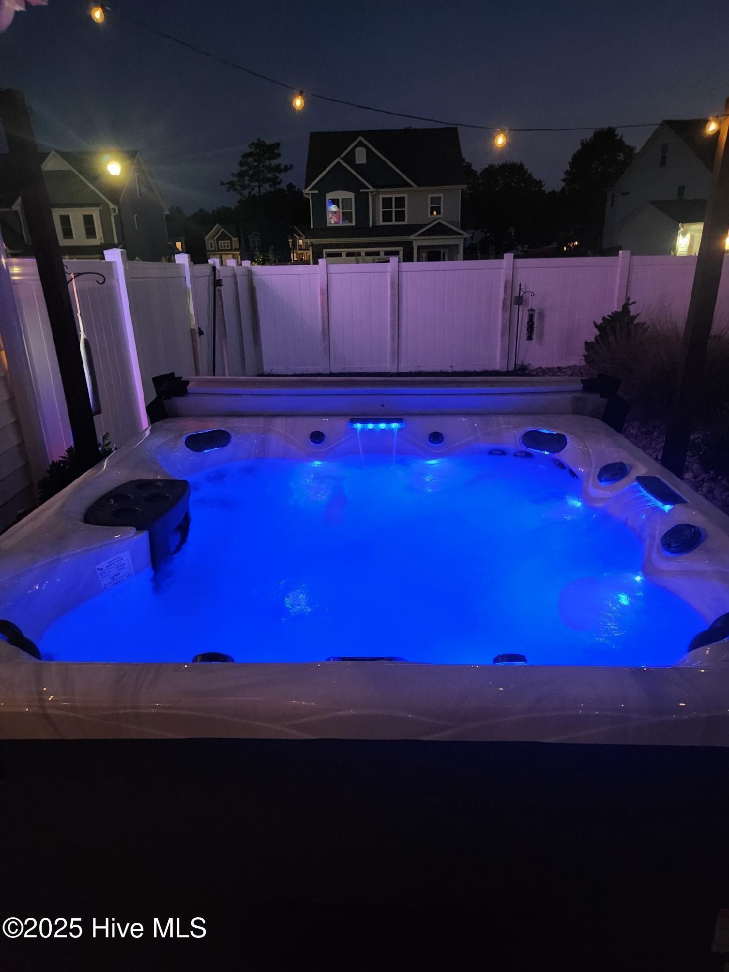 141 Sandy Springs Road Aberdeen, NC 28315 - Photo 43 of 55 Hot Tub (Night)