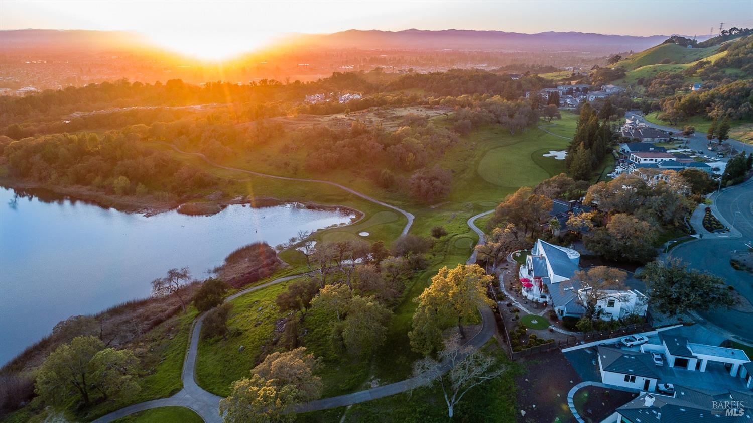 a view of lake with mountain