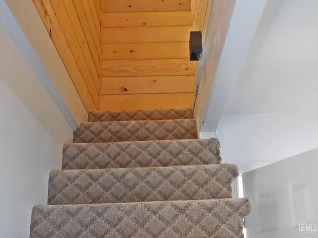 a view of wooden door