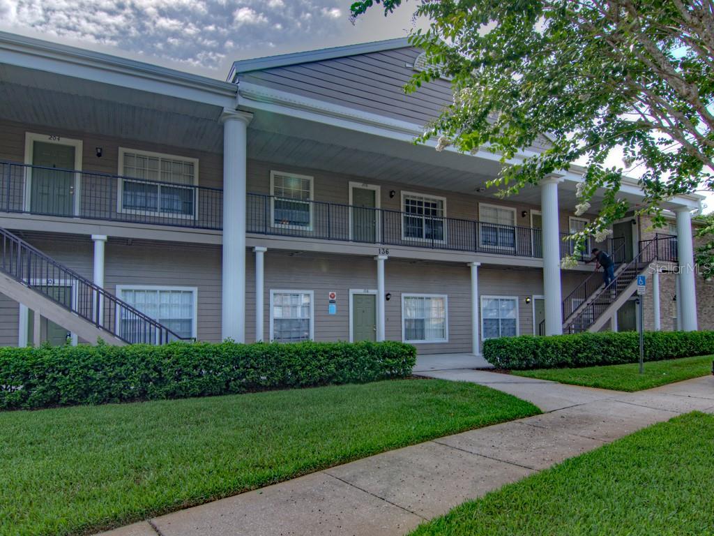 Front of Building Unit is in the Middle on the second floor with over 1098 SF of Living Space