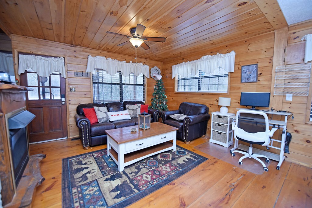266 Mabry Lane Morganton, GA 30560 - Photo 27 of 37 a living room with furniture a rug and a table