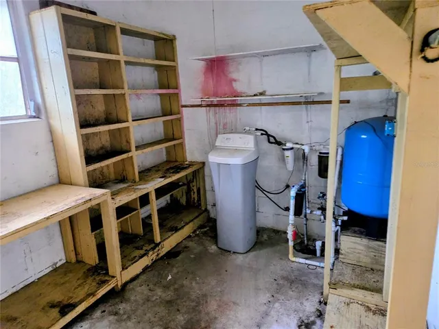 a view of storage and utility room