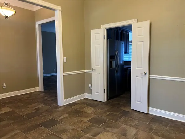an empty room with closet