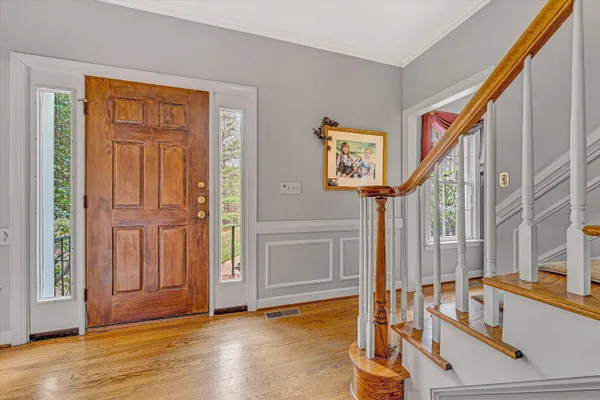 a view of front door with hallway