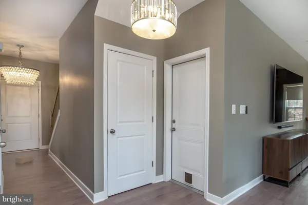 a view of a hallway with a elevator