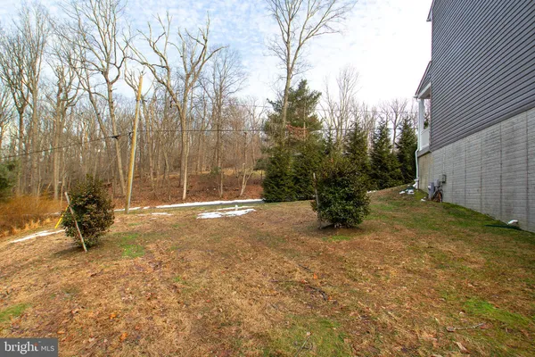 a view of a back yard of the house