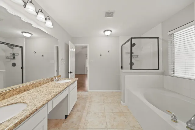 a view of an outdoor space and swimming pool