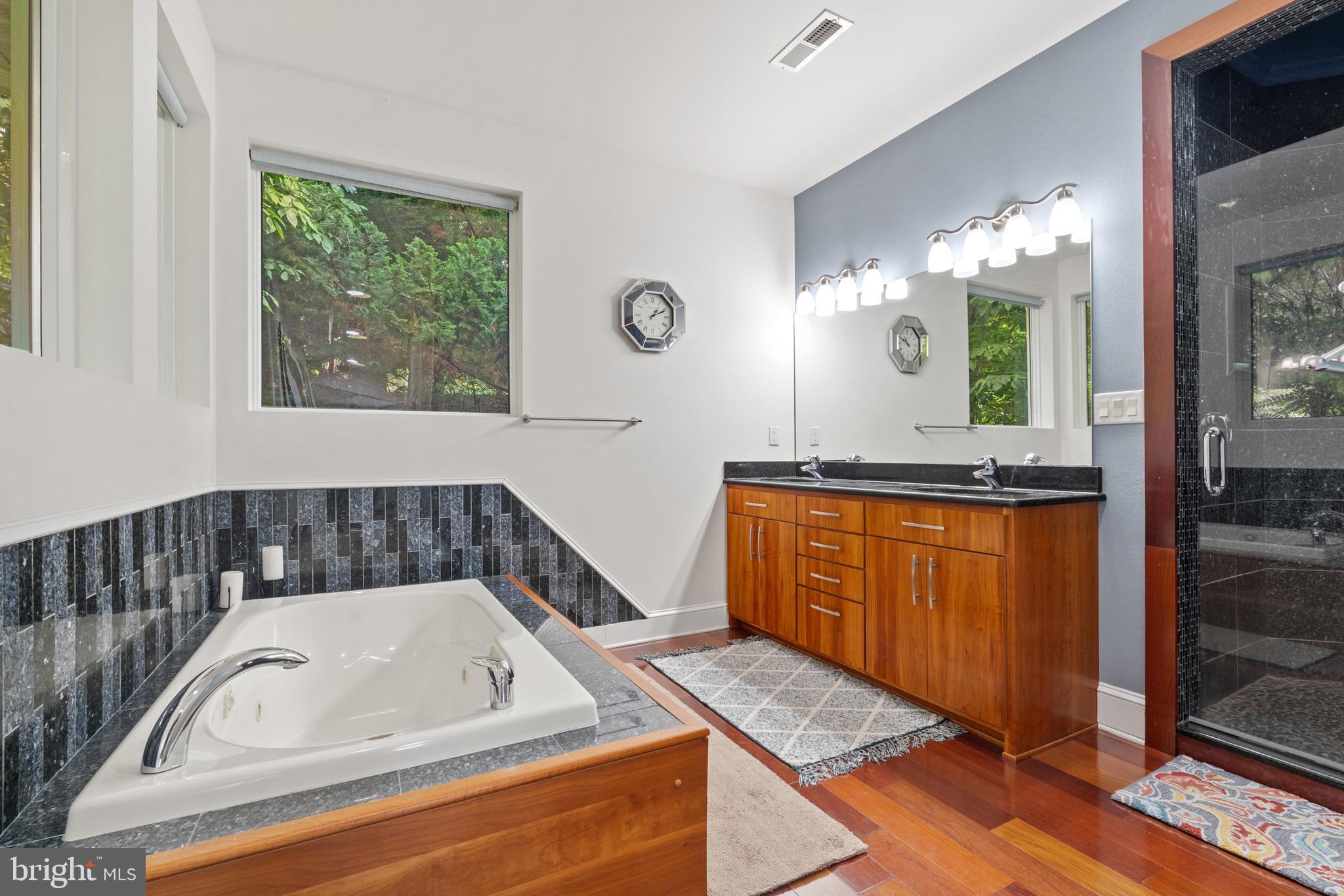 174 Virginia Key Trail Union Hall, VA 24176 - Photo 45 of 85 a bathroom with a granite countertop tub sink and mirror