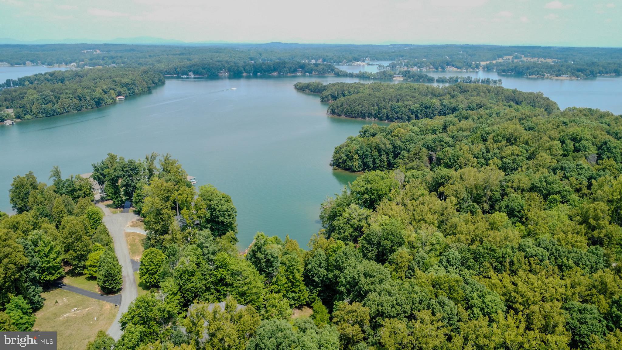174 Virginia Key Trail Union Hall, VA 24176 - Photo 67 of 85 an aerial view of green landscape with trees houses and lake view
