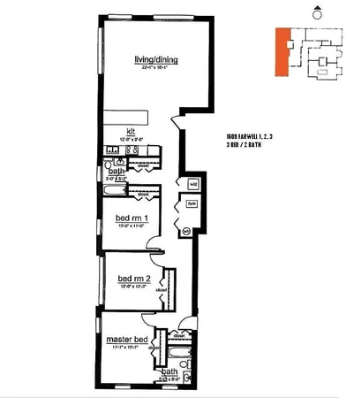 $2,650 | 1609 West Farwell Avenue, Unit 3, Chicago, IL 60626