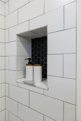 a living room with a couch and a table