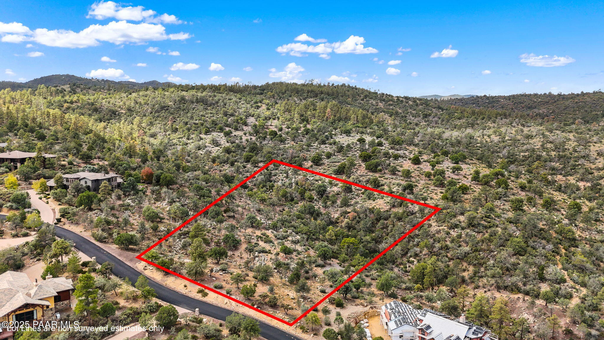 2191 Forest Mountain Road Prescott, AZ 86303 - Photo 4 of 18 2-Aerial 1 Lot Lines