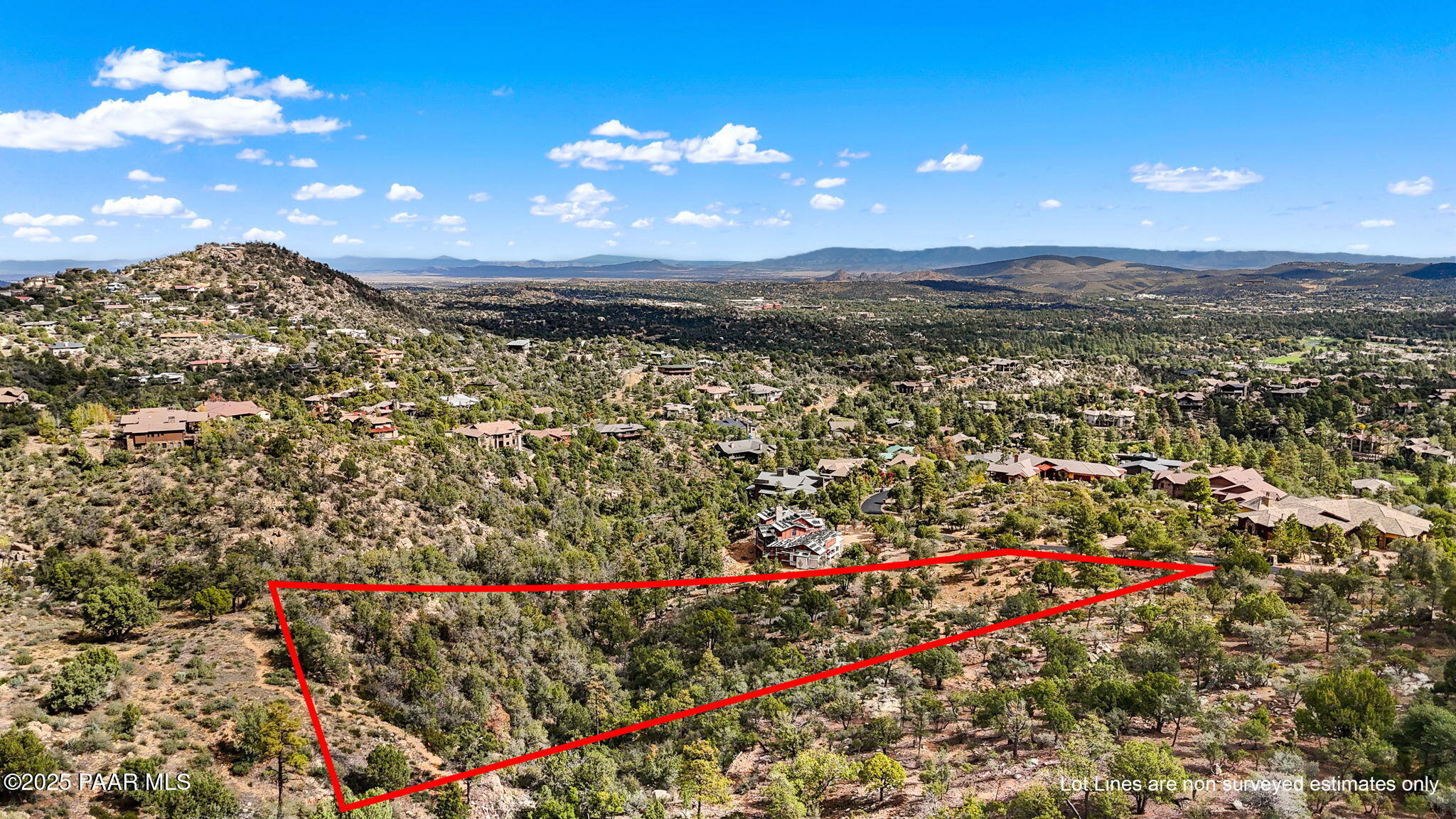 2191 Forest Mountain Road Prescott, AZ 86303 - Photo 7 of 18 5-Aerial 3 Lot Lines