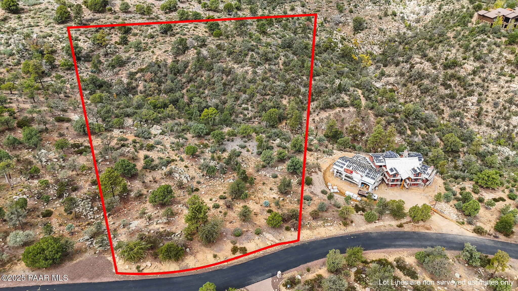 2191 Forest Mountain Road Prescott, AZ 86303 - Photo 9 of 18 9-Aerial 5 Lot Lines