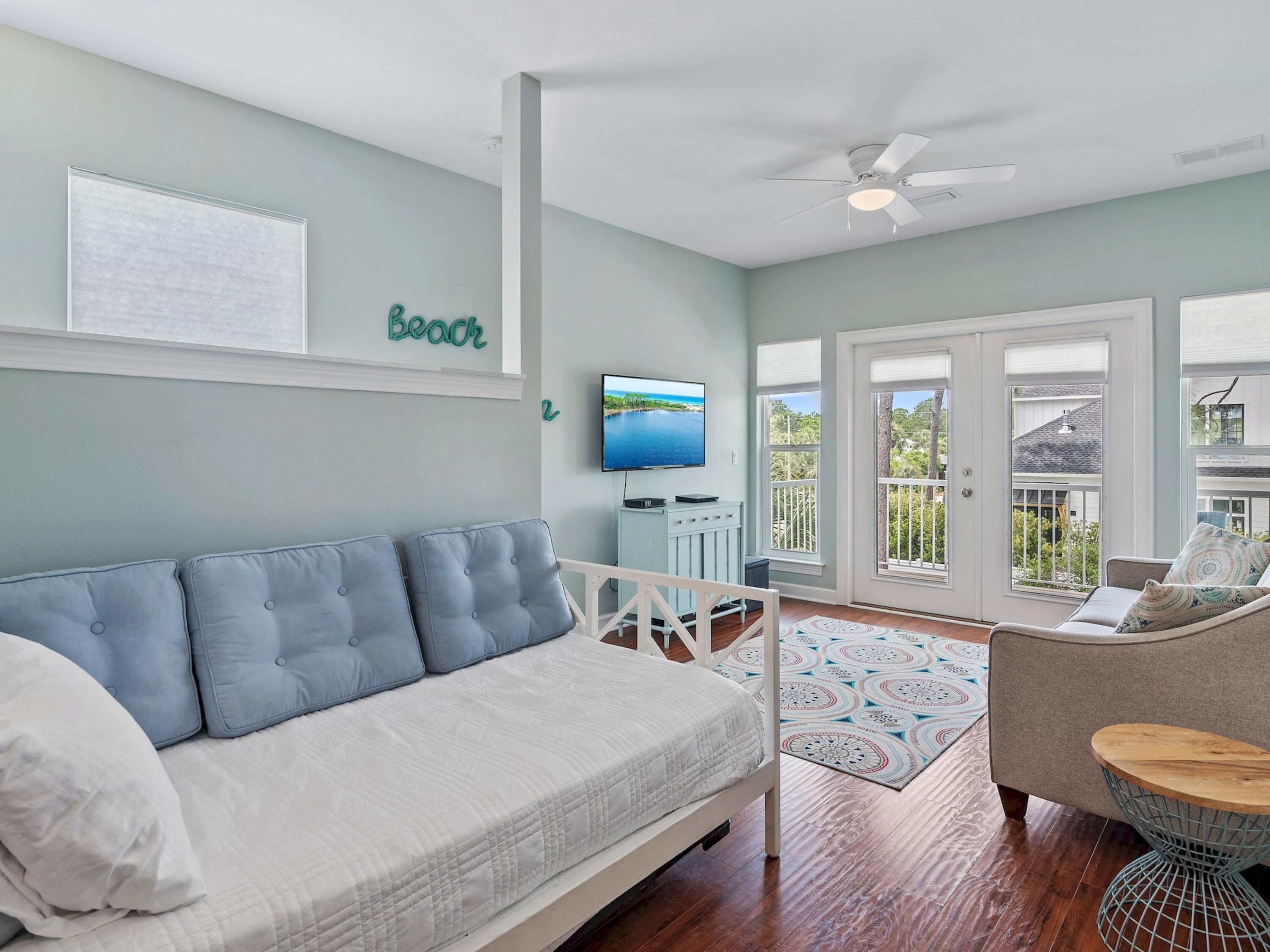 38 Elm Street Santa Rosa Beach, FL 32459 - Photo 31 of 53 Loft with TV, sofa and trundle bed
