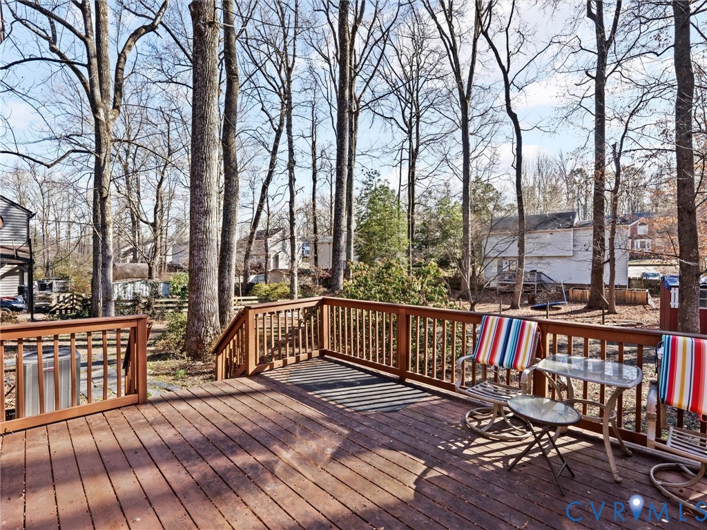 4701 Black Oak Road North Chesterfield, VA 23237 - Photo 46 of 47 a view of a wooden deck with large trees