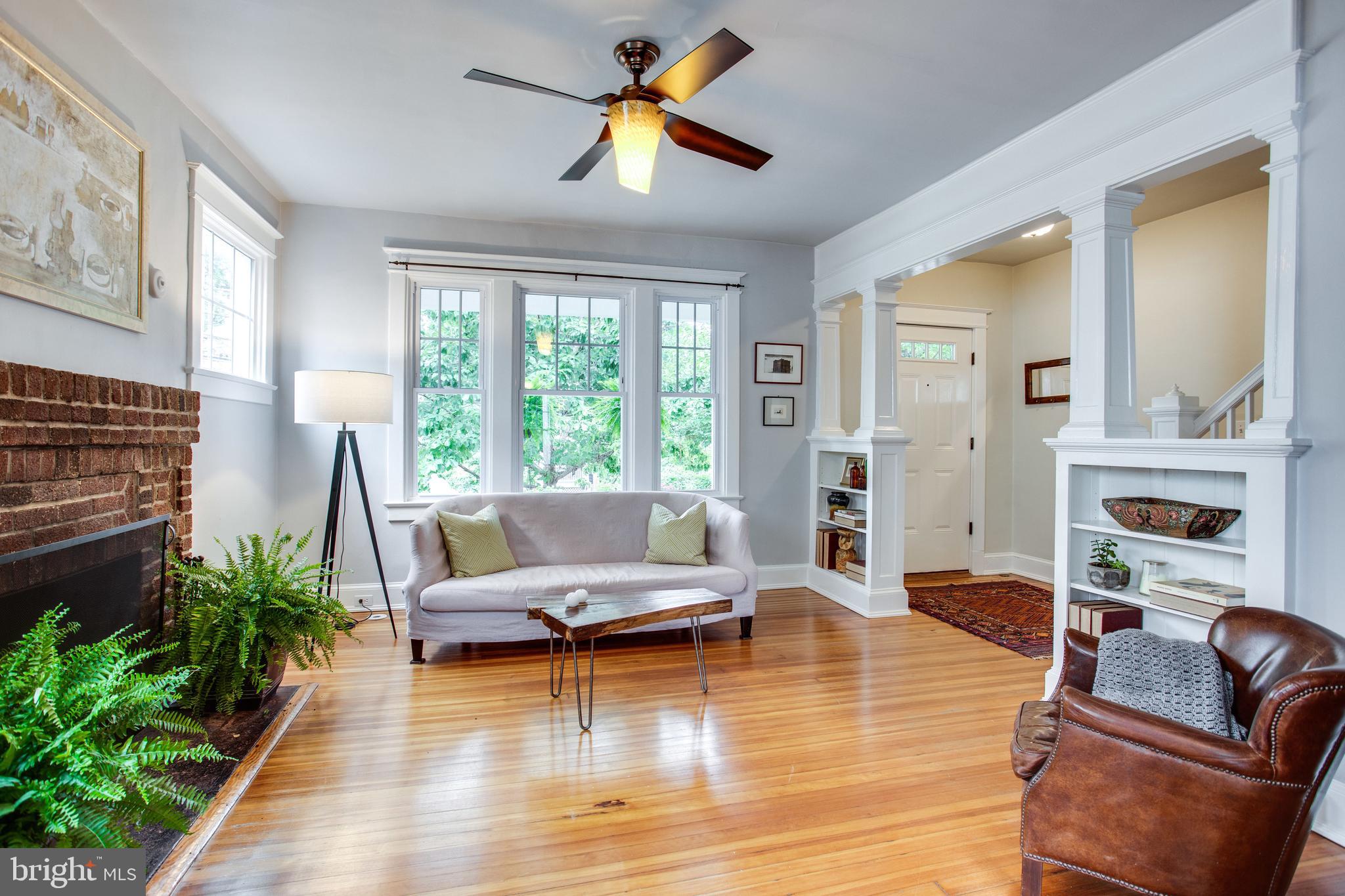 1414 Foxhall Road Northwest Washington, DC 20007 - Photo 6 of 25 Living room with east & north facing windows