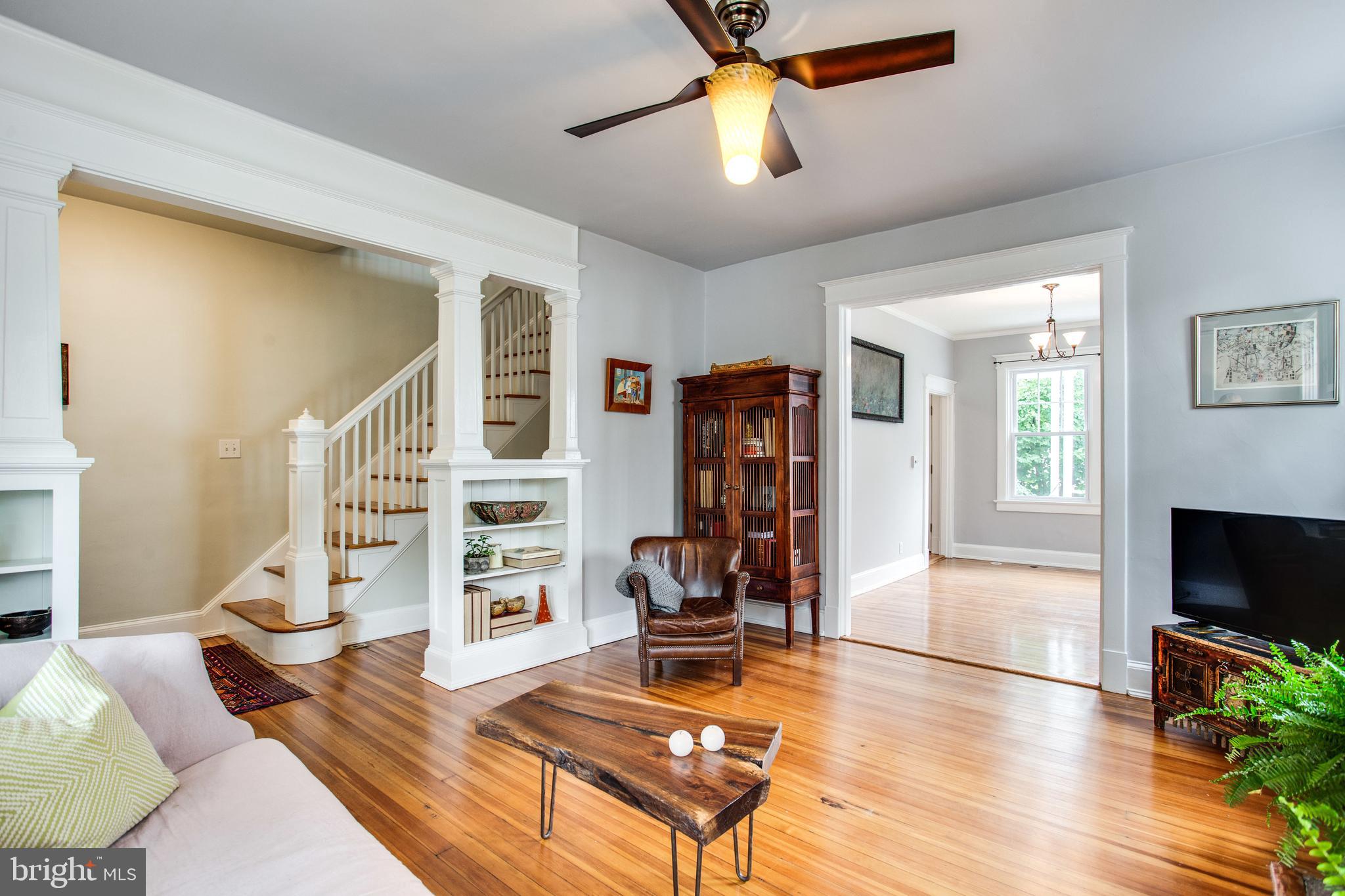 1414 Foxhall Road Northwest Washington, DC 20007 - Photo 7 of 25 Living room with built in bookcases