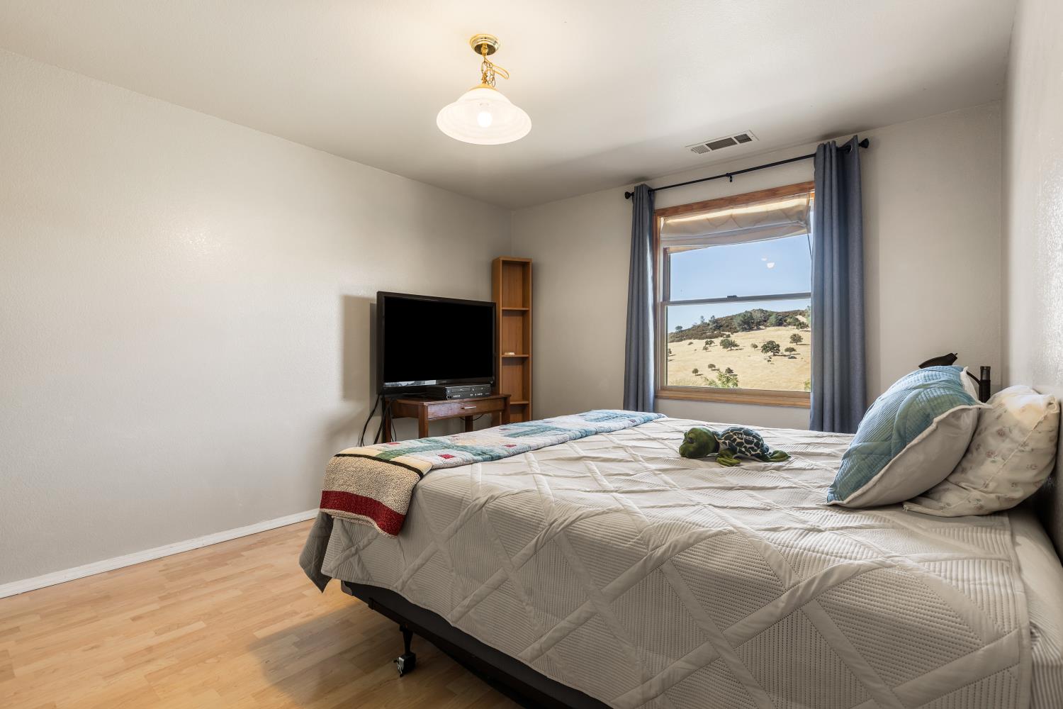 3206 Gillam Road Valley Springs, CA 95252 - Photo 18 of 44 a bedroom with a bed and a flat screen tv