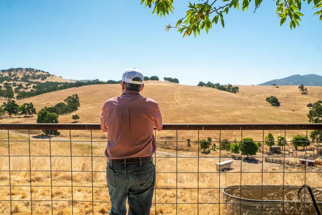 a view of a building from a balcony