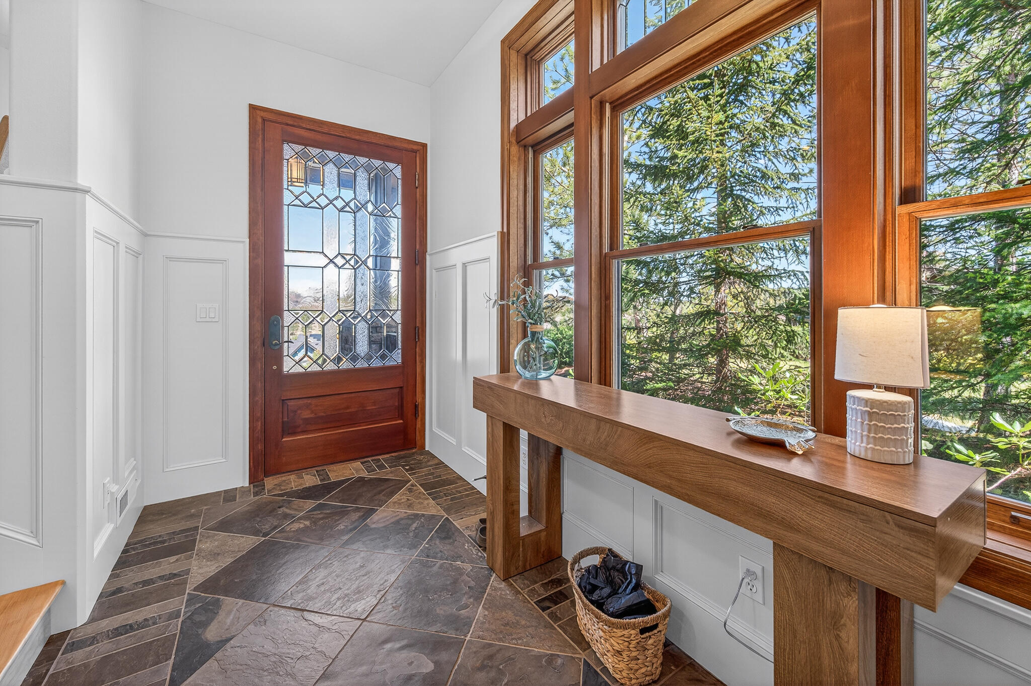 19305 Brookside Way Bend, OR 97702 - Photo 3 of 47 Leaded glass windows. All floors have been refinished and look amazing.