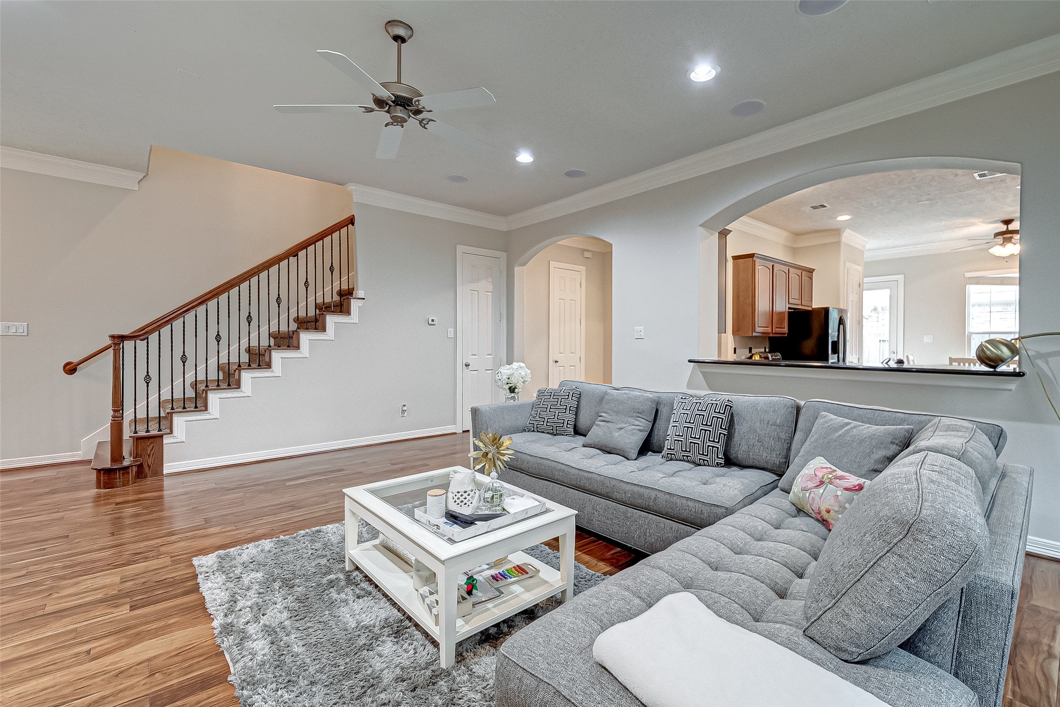 14418 Basalt Lane Houston, TX 77077 - Photo 6 of 32 a living room with furniture and wooden floor