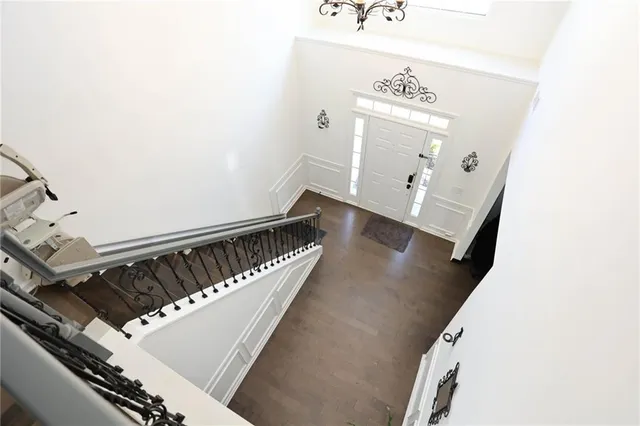 a workspace with furniture and window