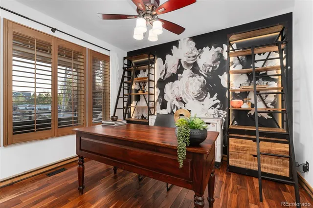 a view of outdoor space with seating space