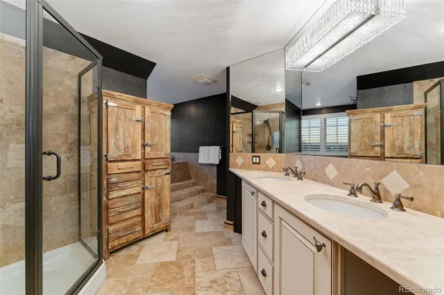 a spacious bathroom with a bathtub and window