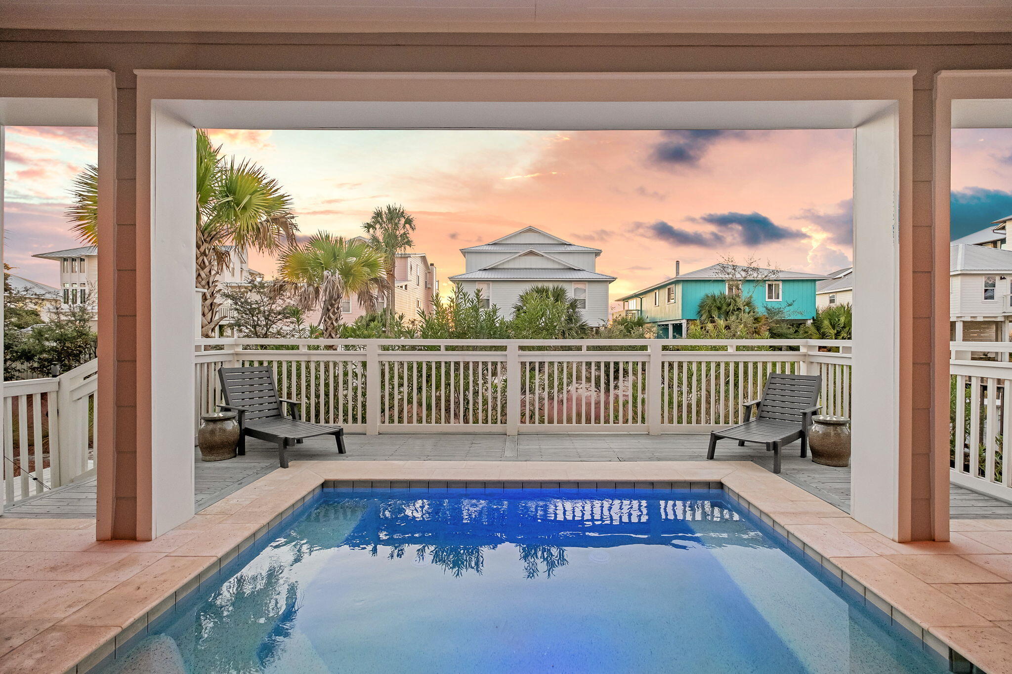 260 Magnolia Street Santa Rosa Beach, FL 32459 - Photo 6 of 19 a view of a wooden balcony with a couch