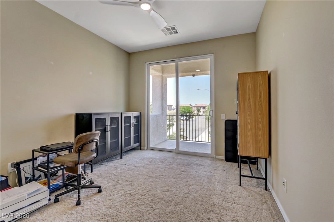 2835 Strathallan Avenue Henderson, NV 89044 - Photo 41 of 64 Carpeted office space featuring ceiling fan