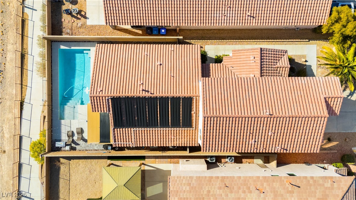 2835 Strathallan Avenue Henderson, NV 89044 - Photo 52 of 64 Aerial view of property and surrounding area featuring a pool area