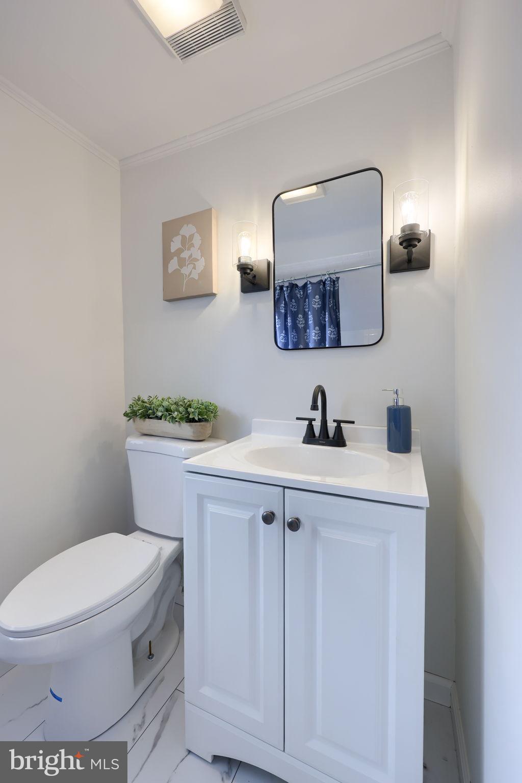 1297 Graystone Road Manheim, PA 17545 - Photo 13 of 29 a bathroom with a toilet a sink and mirror