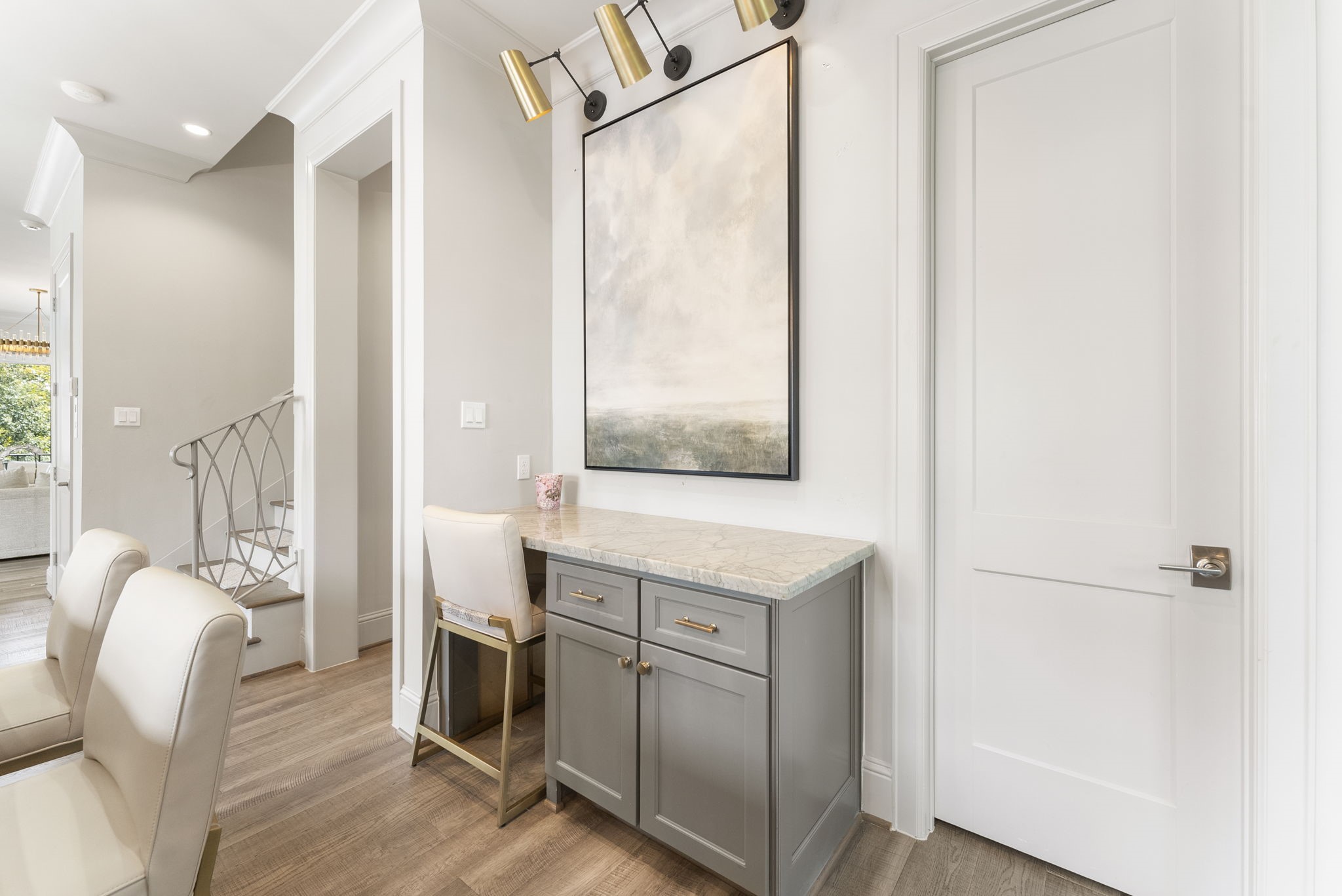 10 Nautical Terrace Way The Woodlands, TX 77380 - Photo 13 of 28 Built-in workspace off the kitchen with stone top and generous storage, an organized command center for mail, devices and schedules.