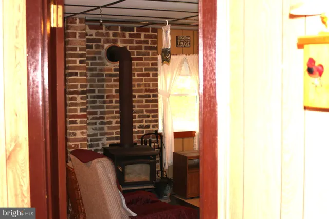 a view of balcony with wooden door
