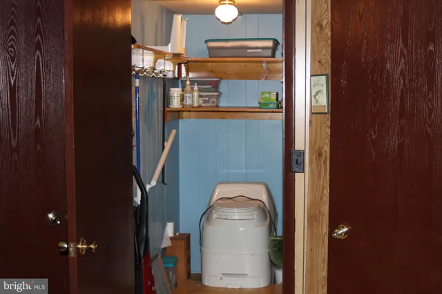 a close view of water heater room