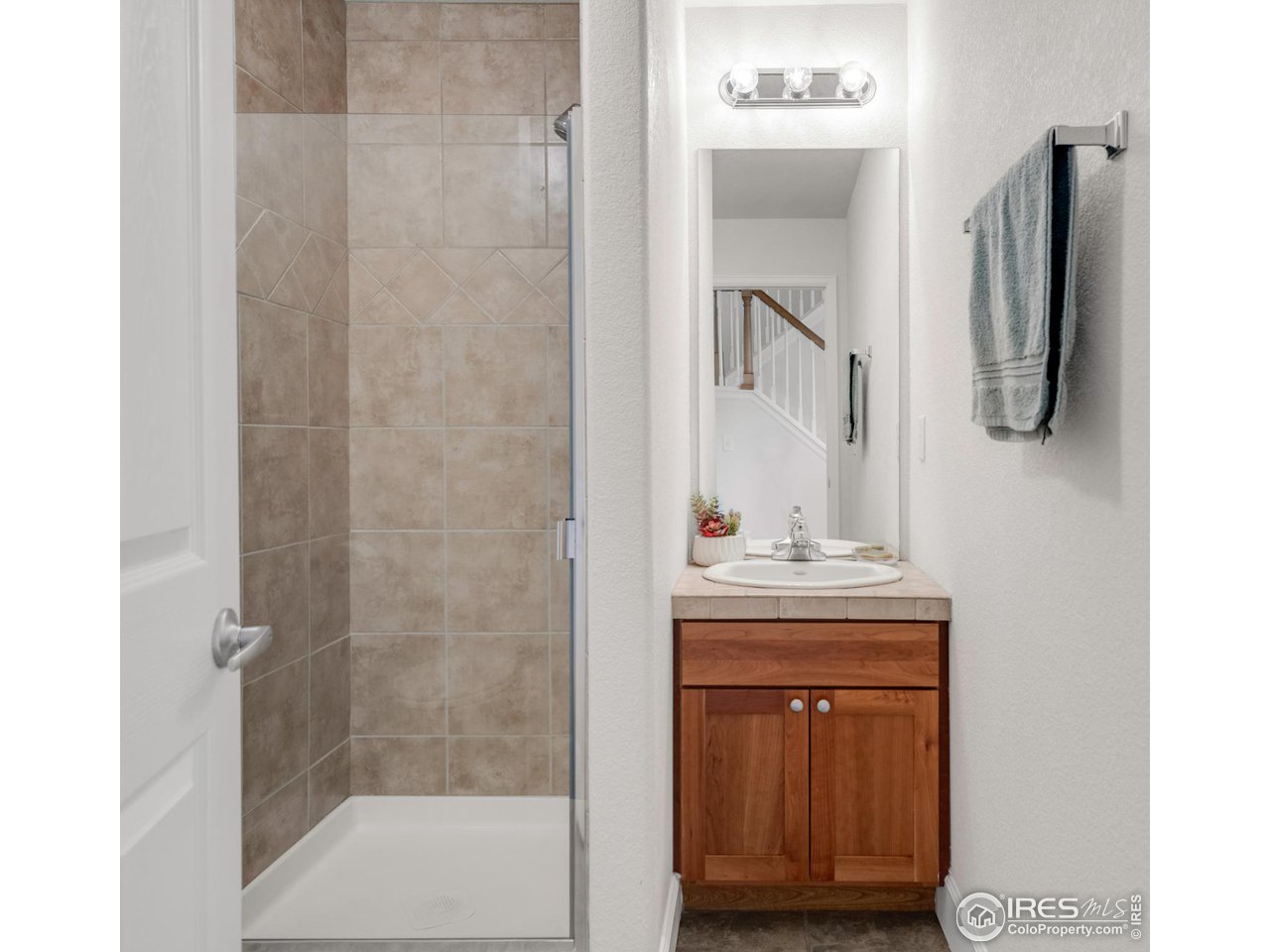 4232 Riley Drive Longmont, CO 80503 - Photo 11 of 35 a bathroom with a sink and a mirror