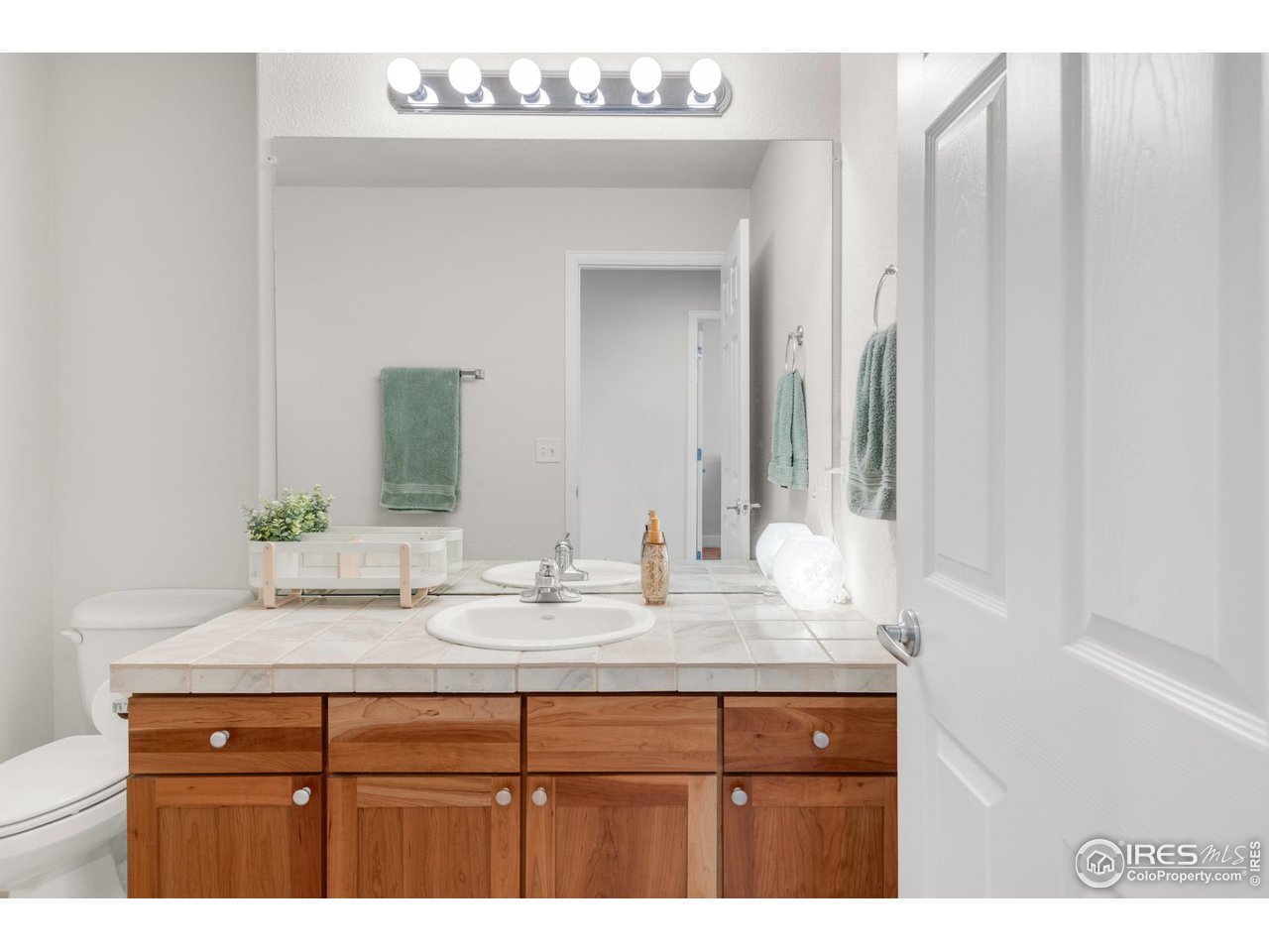 4232 Riley Drive Longmont, CO 80503 - Photo 28 of 35 a bathroom with a sink vanity and a mirror