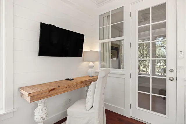 an aerial view of a house with a ocean view