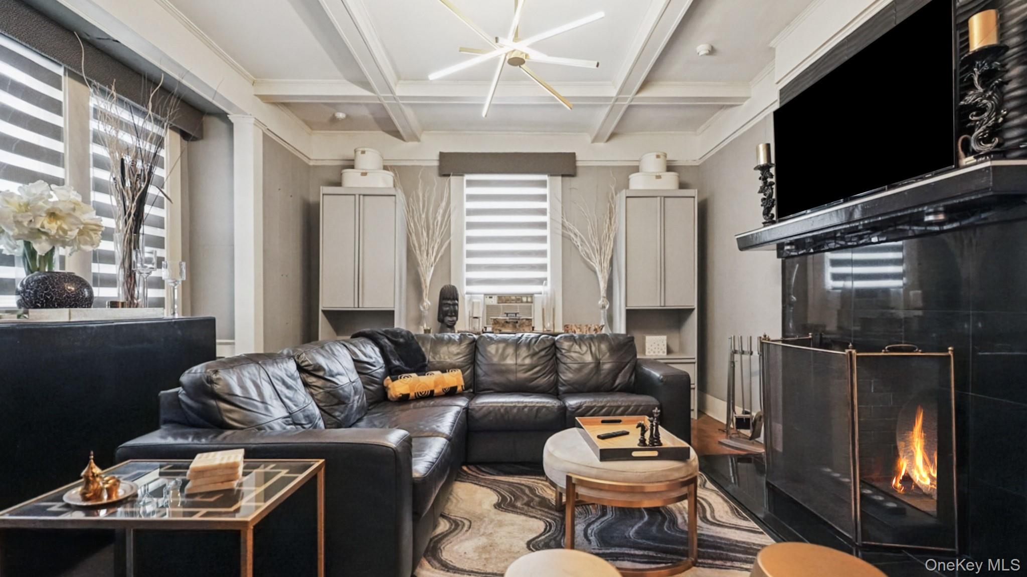 22 Mt Joy Place New Rochelle, NY 10801 - Photo 6 of 38 Living room with gorgeous tray ceilings