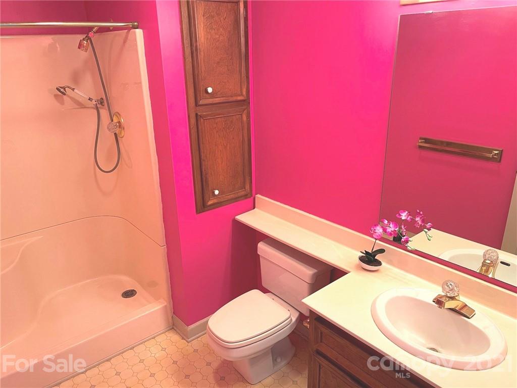170 Nottingham Road Salisbury, NC 28147 - Photo 15 of 27 a bathroom with a sink a toilet and shower