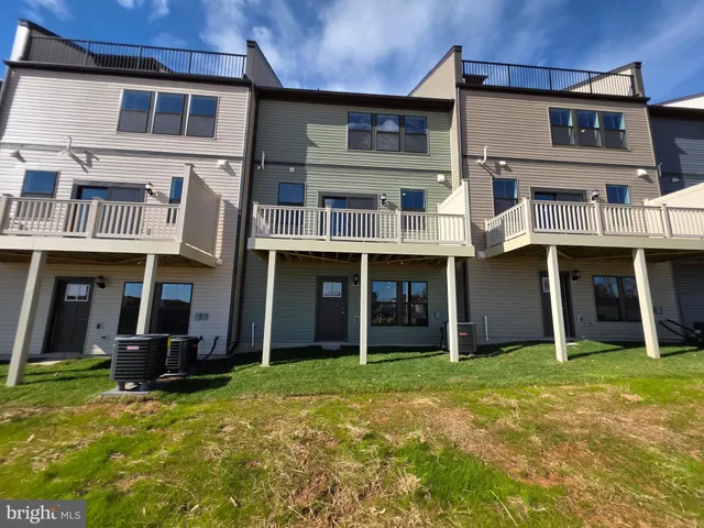 a view of a building with a garden