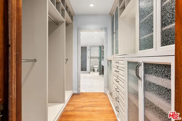 a view of a walk in closet