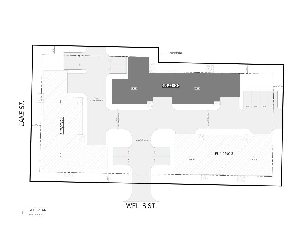 805 Wells Street, Unit 3 Delafield, WI 53018 - Photo 2 of 4 Building 2 Site Plan